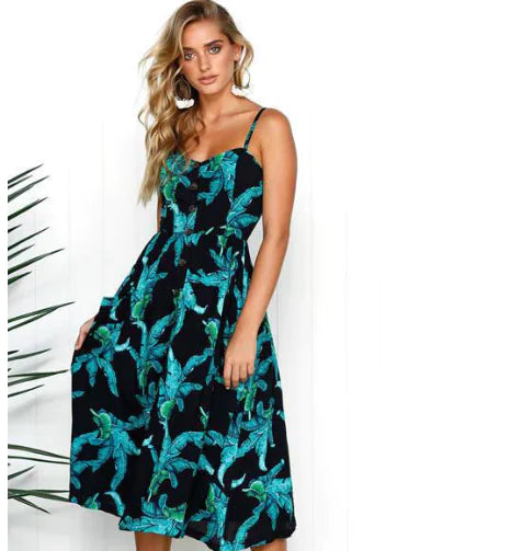 Floral Spaghetti Strap Dress