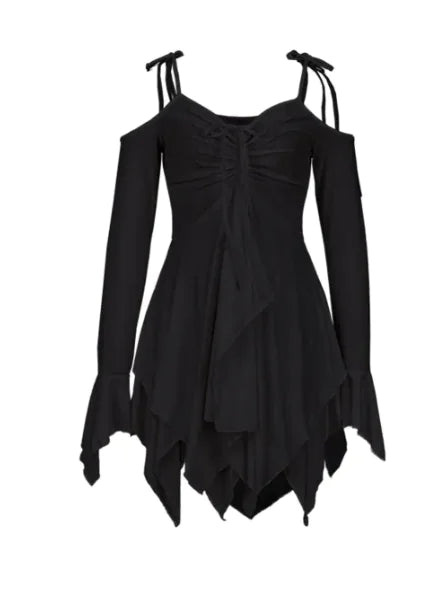 European And American Women's Clothing Irregular Spaghetti-strap Dress