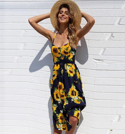 Floral Spaghetti Strap Dress