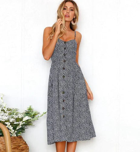 Floral Spaghetti Strap Dress