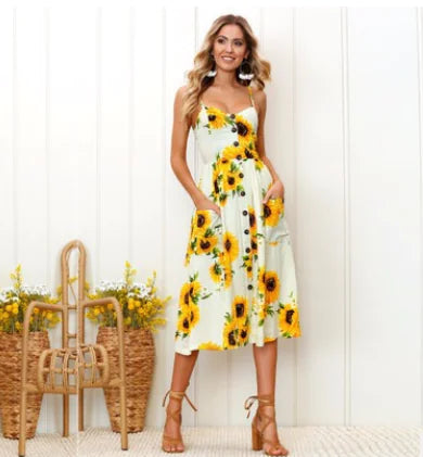Floral Spaghetti Strap Dress