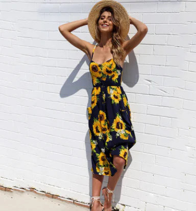 Floral Spaghetti Strap Dress